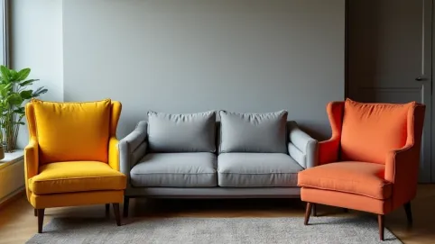 Jaki kolor fotela do szarej kanapy
